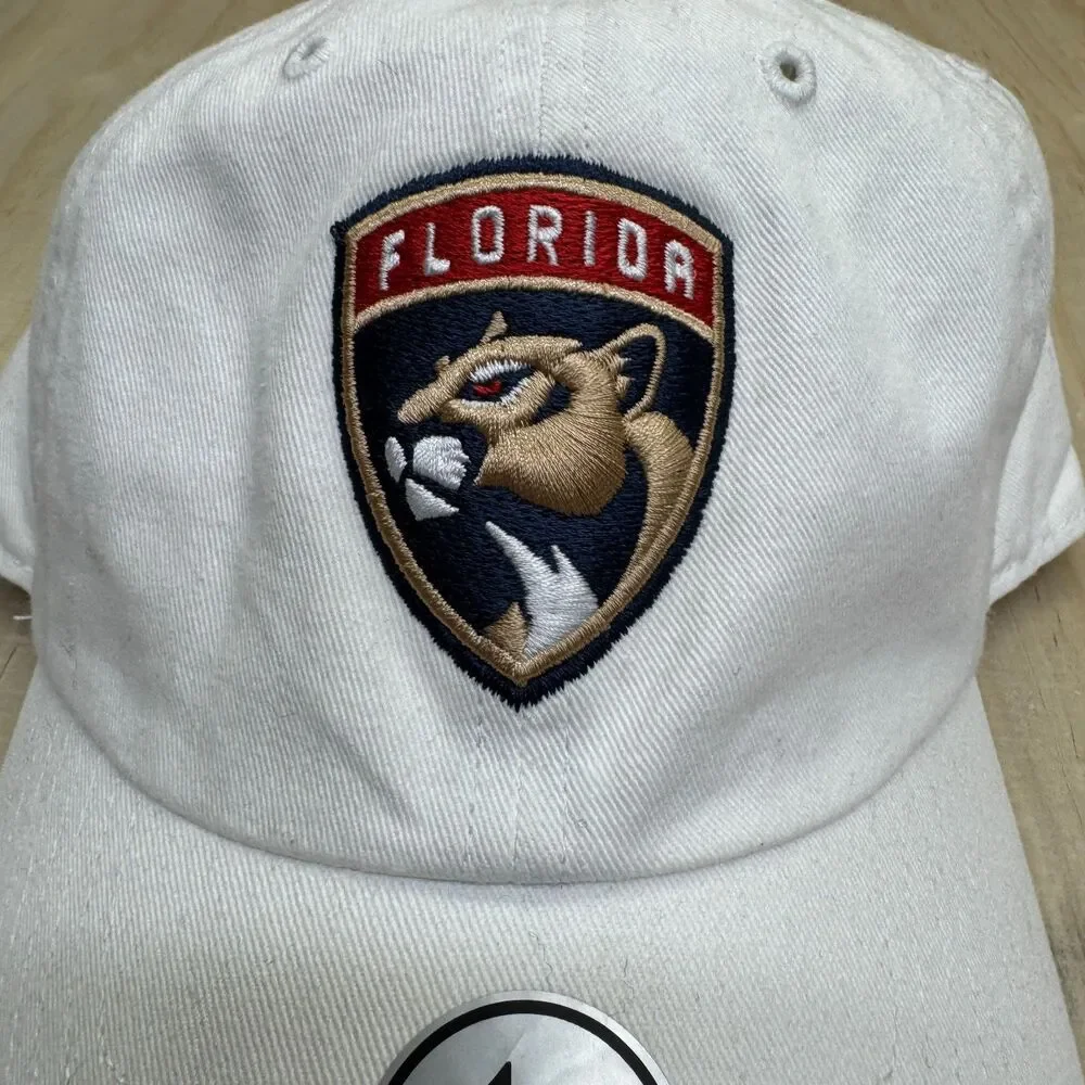 NEW Florida Panthers '47 Clean Up Adjustable Buckle Cap Hat White Cotton